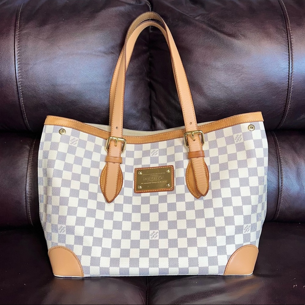 🌸 Louis Vuitton Hampstead MM bag Damier azur